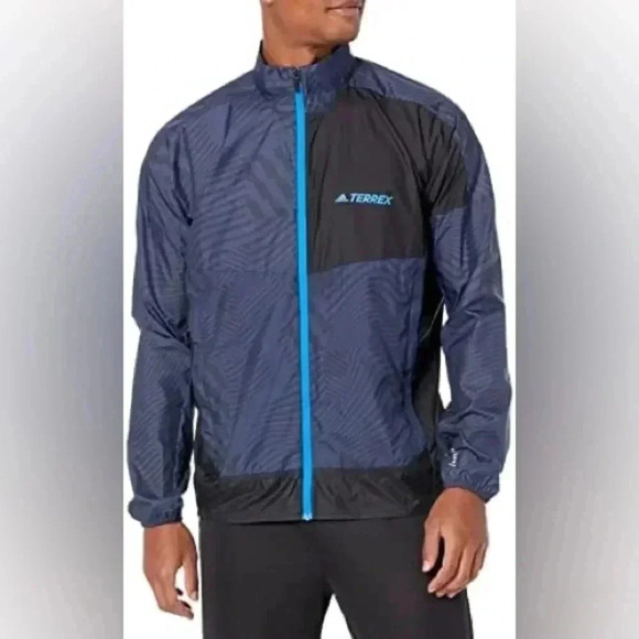 Adidas Terrex Men's Trail Windbreaker Printed Size Large NWOT - Picture 1 of 6